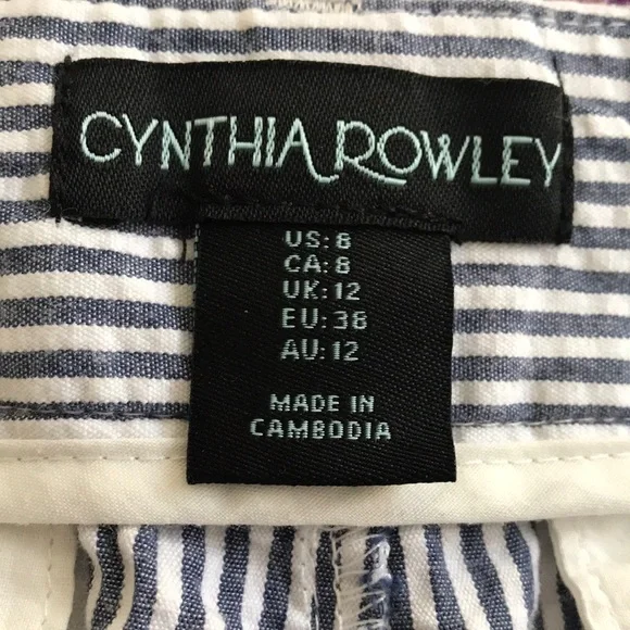 Cynthia Rowley striped nautical cotton shorts, size 8 - Picture 7 of 8